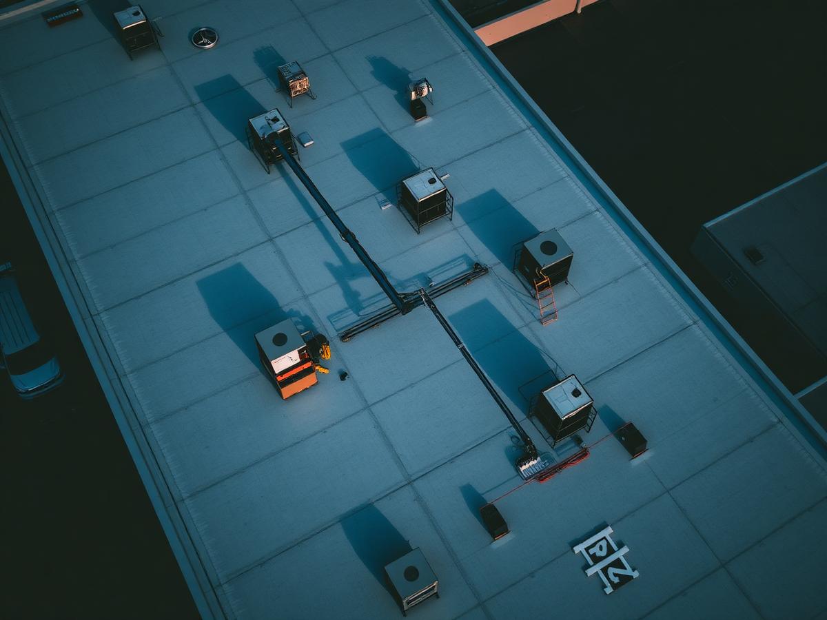 Commercial flat roof inspection